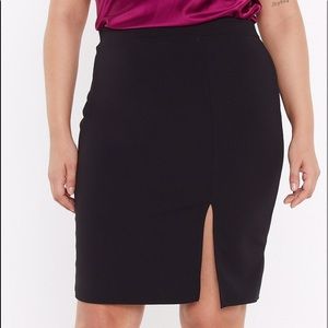 NWT Black slit skirt